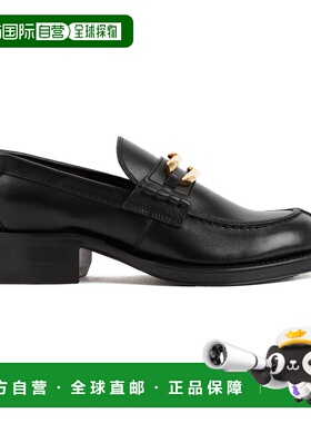 1h可退 香港直邮Lanvin 朗雯 女士 MEDLEY 黑色皮质乐福鞋 FWSHGL