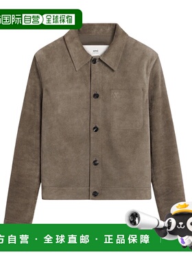 香港直邮Ami Paris 长袖皮夹克 HJK243.LH0054.