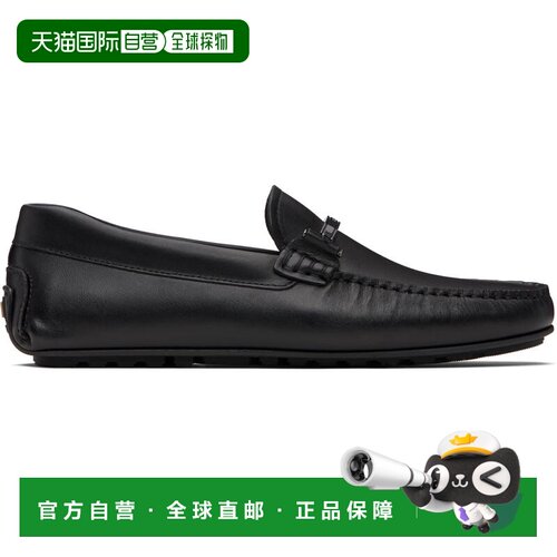 1h可退 香港直邮BOSS 波士 男士 黑色 Branded Hardware 乐福鞋 5
