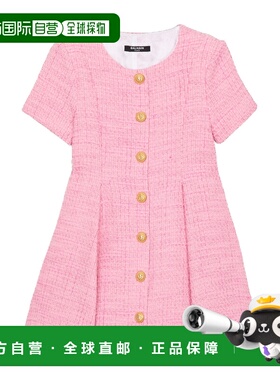 1h可退 香港直邮Balmain 喇叭花呢连衣裙 BW1D41E020951