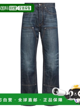 香港直邮Palm Angels 棕榈天使 男士 直筒裤 blue蓝色 舒适时尚