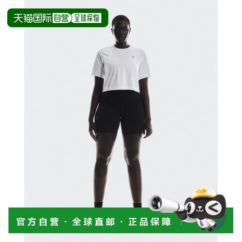 自营欧洲直邮On昂跑Train系列女士白色再生聚酯短袖T恤