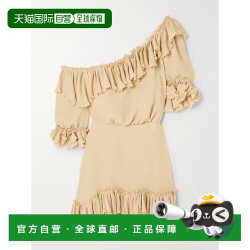 1h可退 Saint Laurent 圣罗兰 女士 丝绉绸摺裥连衣裙 819589Y3K4