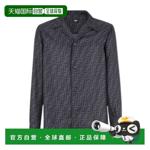 香港直邮Fendi FF图案长袖衬衫 FS0585AKEE男装