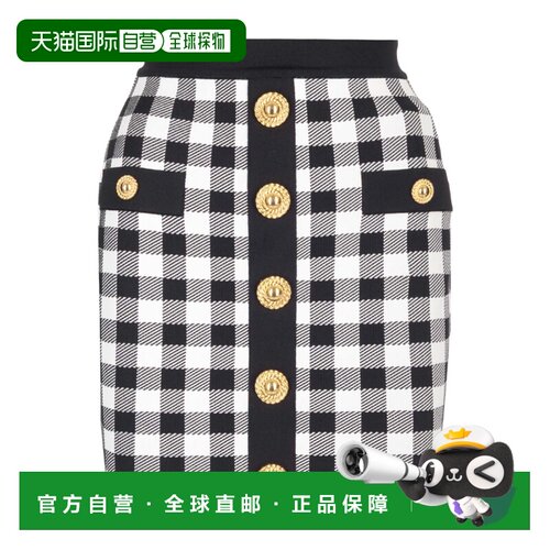 香港直邮Balmain 纽扣半身裙 CF1LB292KF51包臀裙