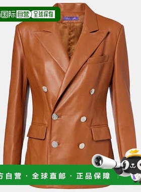 香港直邮Ralph Lauren 拉尔夫劳伦 女士 Camden 皮革西装外套