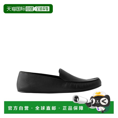 香港直邮The Row Leo 纹理皮革一脚蹬乐福鞋单鞋 F1687L821
