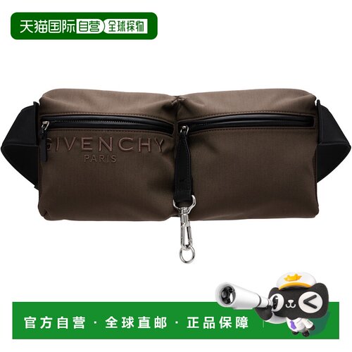 香港直邮Givenchy 纪梵希 男士 棕色 & 黑色 Cargo Canvas 腰包 B