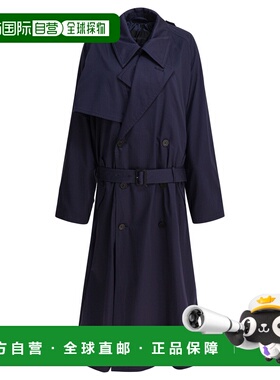 1h可退 香港直邮Balenciaga 巴黎世家 女士 蓝色棉质大衣 839119T