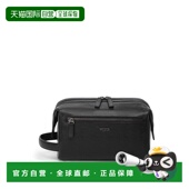 Accessory男士 自营欧洲直邮Tumi途明 Travel 黑色皮革拉链开合洗