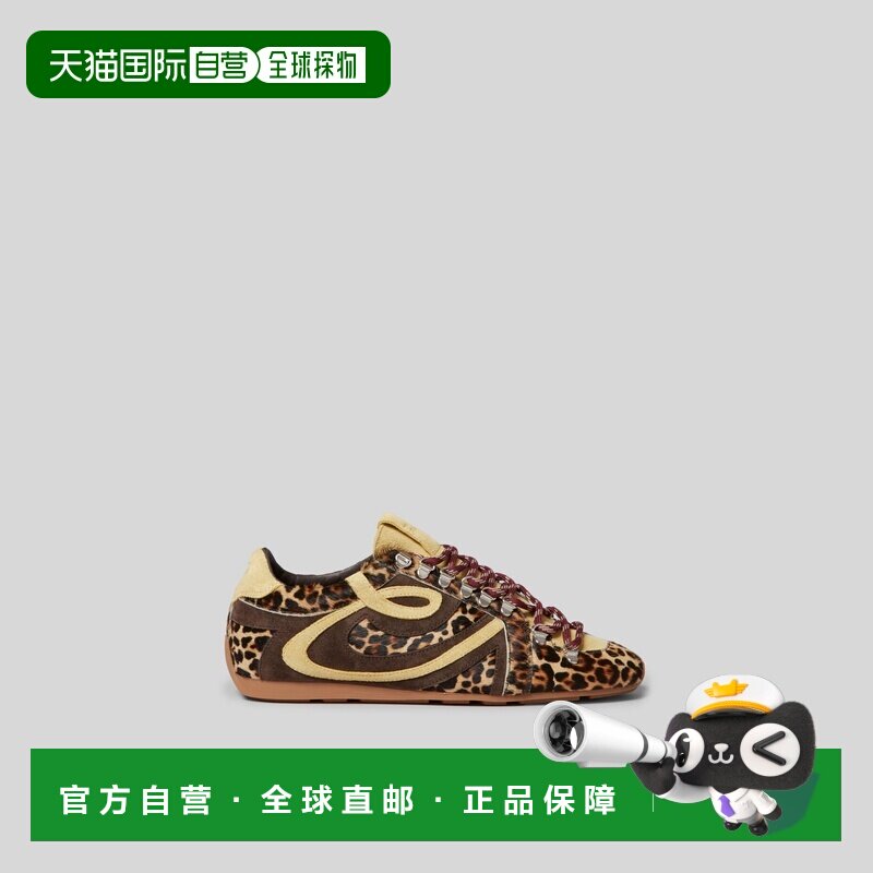 自营欧洲直邮Claudie Pierlot Swing女士豹纹拼色皮革户外风运动