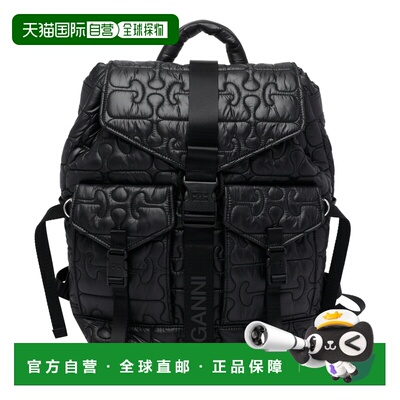 1h可退 香港直邮Ganni 图案双肩包 B2080004