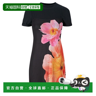 欧洲直邮Desigual多思奇格衣服女短款连衣裙黑色NEVADA