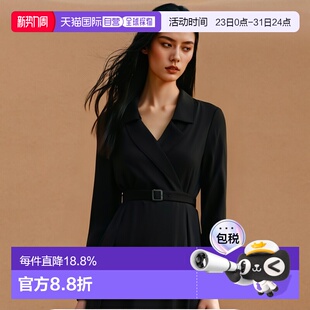 系带时尚 Burberry博柏利女士中长款 休闲连衣裙 自营 欧洲直邮