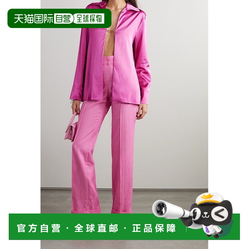 香港直邮Jacquemus 女士 Notte 带缀饰缎布衬衫 22E213SH1031000