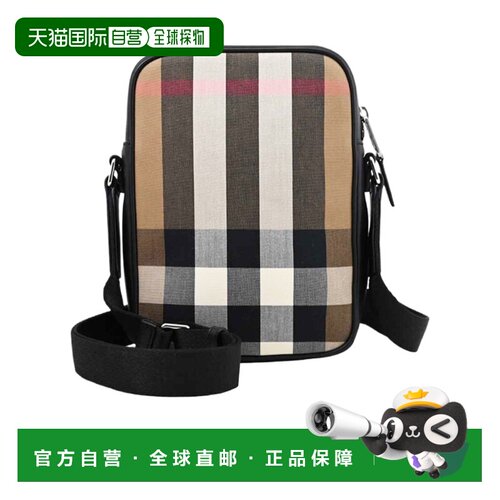 1h可退 香港直邮BURBERRY 男士斜挎包 80845581 AW2025 黑色 Padd