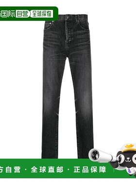 香港直邮Saint Laurent 黑色褪色直筒牛仔裤 584475YC867直筒裤