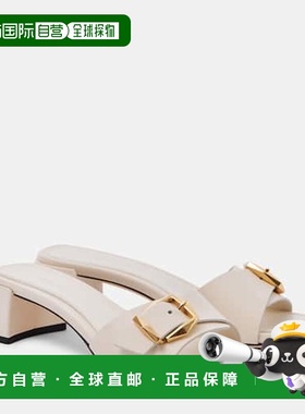 1h可退 香港直邮Jimmy Choo 周仰杰 女士 Hawke 40 皮质凉拖单鞋