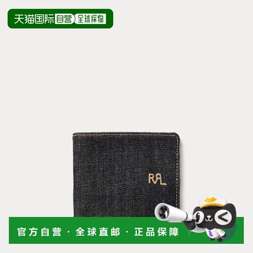 自营欧洲直邮RALPH LAUREN拉夫劳伦RRL靛蓝牛仔布钱包