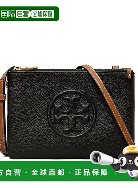 自营欧洲直邮Tory Burch/汤丽柏琦 PERRY BOMBÉ系列 女士黑色双拉