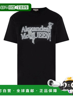 1h可退 香港直邮mcqueen 亚历山大 麦昆 男士 徽标T恤 750656QVZ0