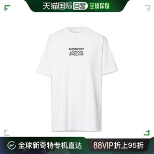 99新未使用 香港直邮Burberry 巴宝莉 女士 刺绣徽标宽松T恤