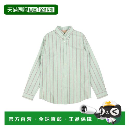 香港直邮Gucci 古驰 男童 花纹衬衫童装 green绿色 舒适时尚