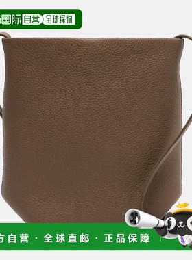 香港直邮The Row 女士 Park 竖款皮革斜挎包 grey灰色 舒适时尚