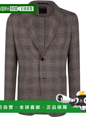 1h可退 香港直邮zegna 杰尼亚 男士 羊毛亚麻夹克 R950721A91DNMG