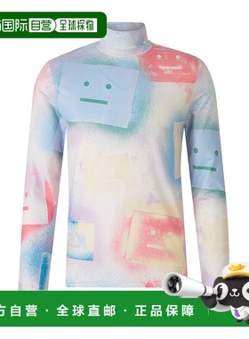 香港直邮Acne Studios 面部图案T恤 CL0284长袖半高领