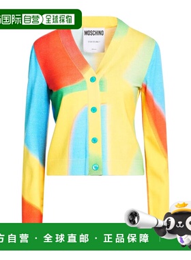 香港直邮Moschino 莫斯奇诺 女士 针织开衫 yellow黄色 舒适时尚