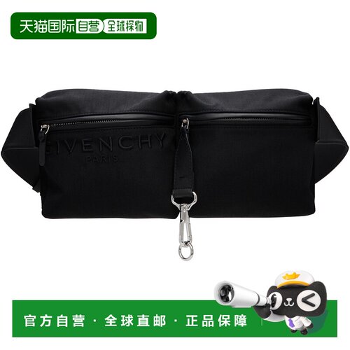 香港直邮Givenchy 纪梵希 男士 黑色 Cargo Canvas 腰包 BK50G7K2