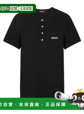 香港直邮Versace Logo罗纹T恤 10196781A09410范思哲