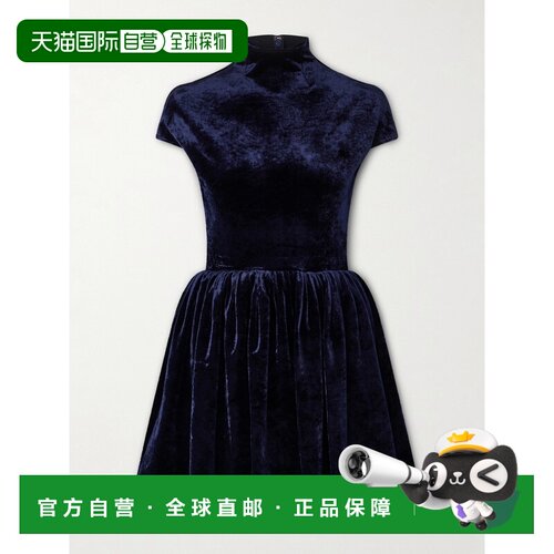 香港直邮alaia 女士 高领天鹅绒迷你连衣裙 AA9R2807J089C537MINU