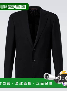 1h可退 香港直邮Canali 康钠丽 男士 Kei 羊毛西装外套 black黑色