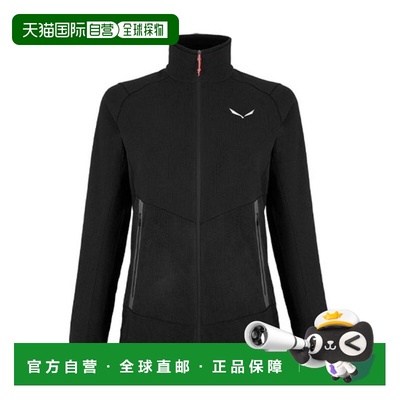 自营欧洲直邮SALEWA PAGANELLA女士黑色聚酯纤维拉链抓绒衣卫衣