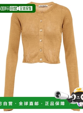 1h可退 香港直邮Acne Studios 艾克妮 女士 磨破短款针织开衫 000