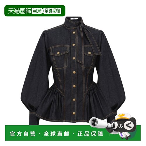 香港直邮ZIMMERMANN 女士衬衫 9487TF26RONXB AW2026 蓝色 牛仔修