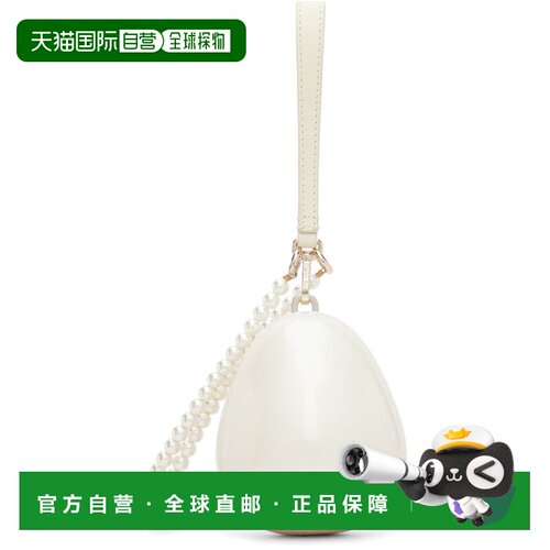香港直邮Simone Rocha 蒙娜 罗莎 女士 灰白色 Pearl Egg 单肩包