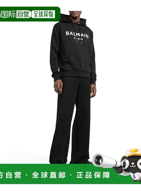 1h可退 香港直邮Balmain 巴尔曼 男士 抽绳连帽卫衣 AH1JR002BB65