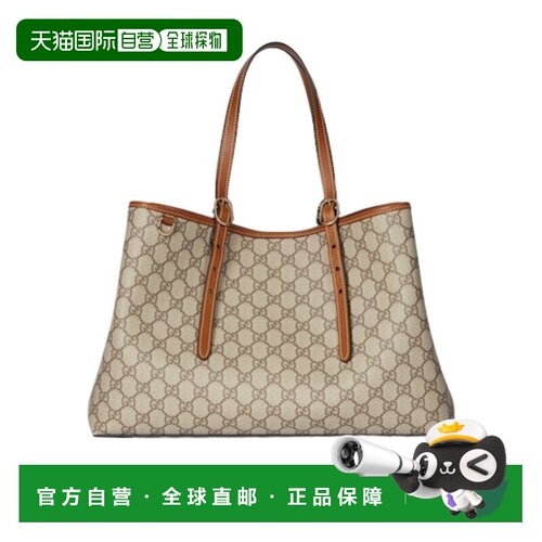 香港直邮Gucci GG Emblem 中号托特包 815213FAD6L单肩包手提包