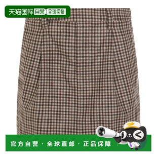 女士 香港直邮Brunello 古奇拉利 布内罗 褶裥格纹羊毛 Cucinelli