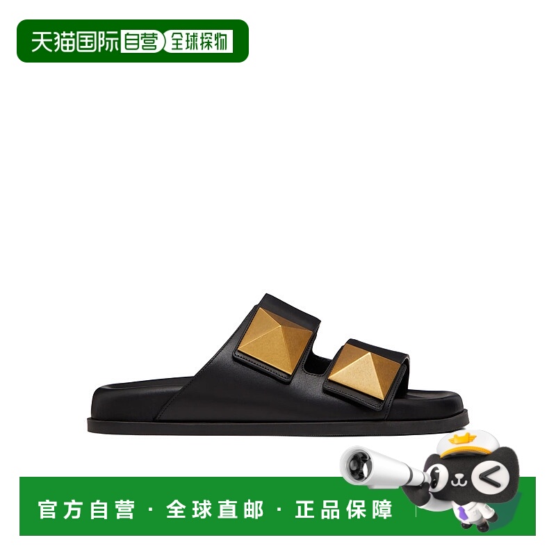 【99新未使用】香港直邮Valentino 黑色铆钉凉拖 XW0S0EK2KUM