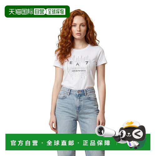 香港直邮EA7 女士T恤 7W001097AF10373U0002 SS2026 白色 7W00109