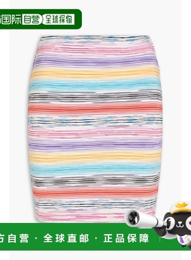 香港直邮MISSONI 米索尼 女士 间隔染色纱弹性针织迷你半身裙 MS2