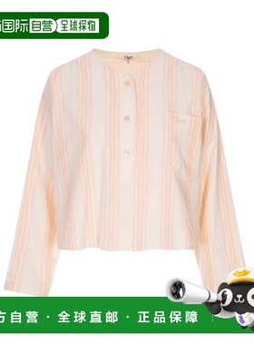 香港直邮Chloe 长袖上衣 25AHT05082条纹