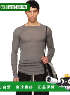 1h可退 香港直邮rick owens 瑞克 欧文斯 男士 灰色 Temple Rib