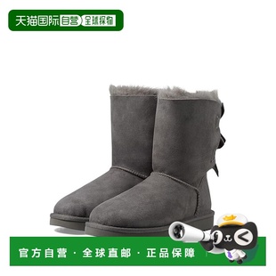 1h可退 香港直邮Ugg 女士 Bailey II 蝴蝶结靴子 grey灰色 舒适时