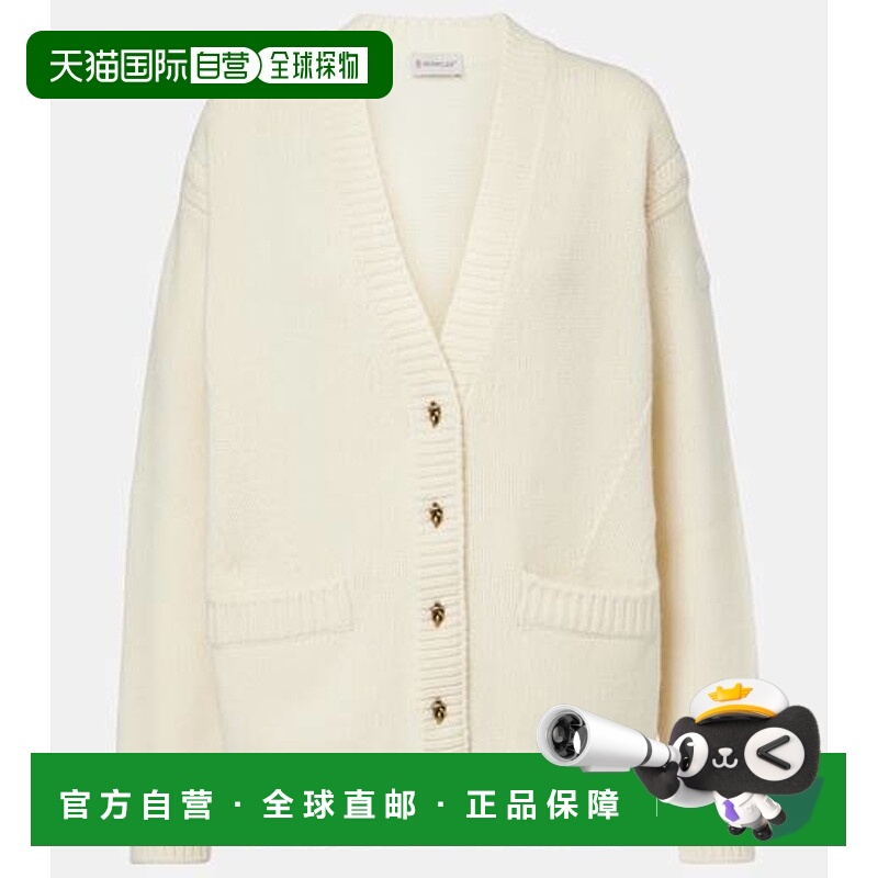 1h可退 香港直邮Moncler 盟可睐 女士 羊毛羊绒针织开衫