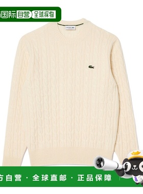香港直邮Lacoste 粗针织羊毛圆领毛衣 AH2924 流行穿搭 高级感